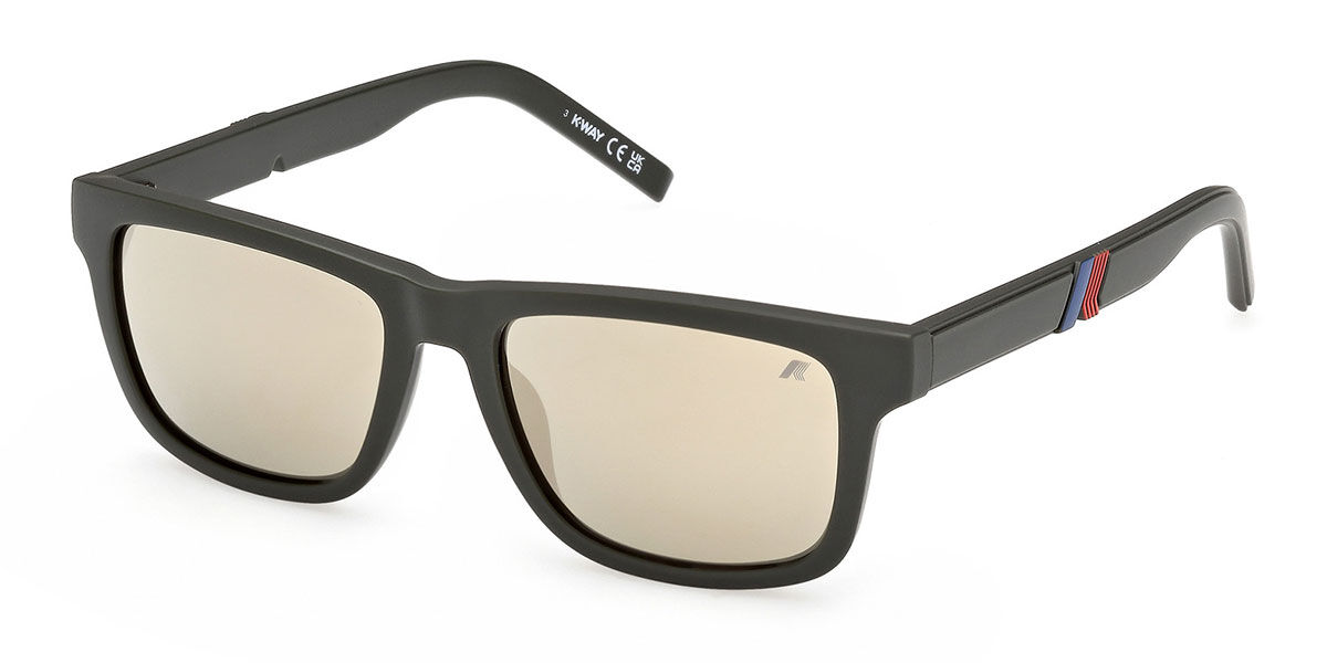 K-Way KW0026 97G Cuadrado Matte Dark Green lentes de sol ...